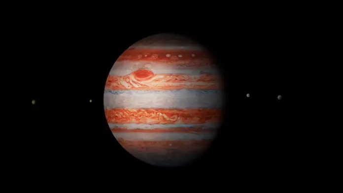 Jupiter im Weltall - Bild: Walter Myers / Stocktrek Images / Alamy Stockfoto